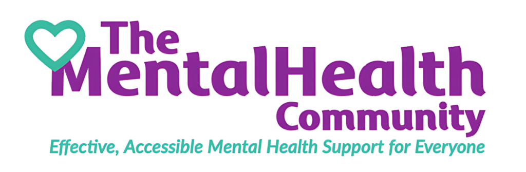 The Mental Health Community Main Logo in teal, turquoise and purple